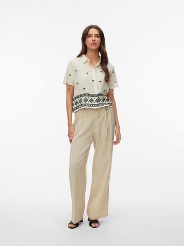 Vero Moda Bluse in Creme/ Schwarz