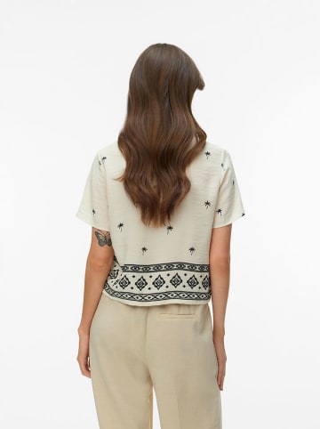 Vero Moda Bluzka w kolorze kremowo-czarnym
