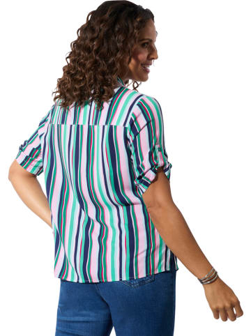 WITT WEIDEN Bluse in Dunkelblau/ Rosa/ Grün