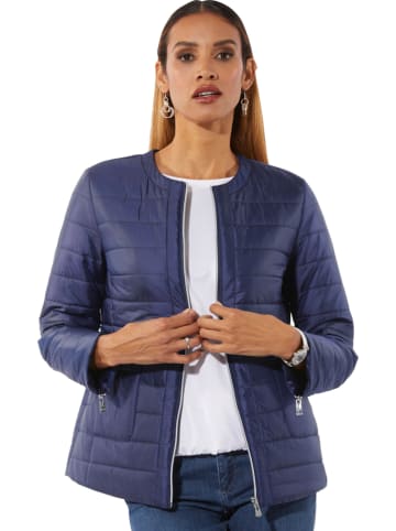 creation L Doorgestikte jas donkerblauw
