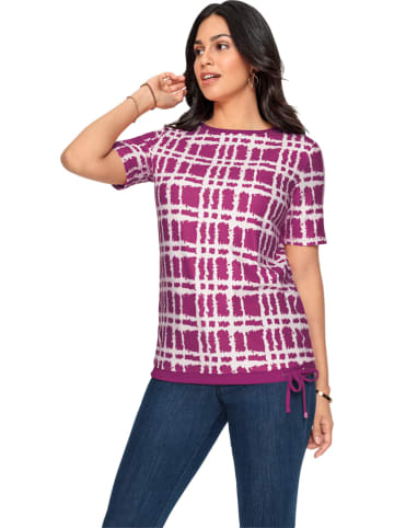 WITT WEIDEN Shirt in Pflaume/ Weiß