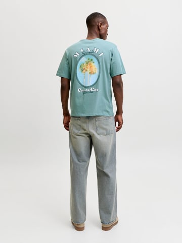 Jack & Jones Koszulka "City" w kolorze turkusowym
