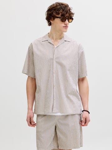 Jack & Jones Koszula "Milo" - Loose fit - w kolorze beżowym