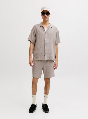 Jack & Jones Szorty "Jaiden" w kolorze szarobrązowym