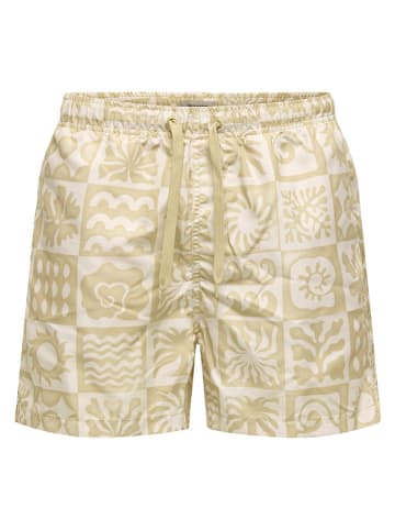 ONLY & SONS Badeshorts "Onsprint" in Beige