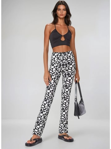 Monki Broek zwart/wit