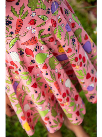 Frugi Sukienka "Spring" w kolorze jasnoróżowym ze wzorem