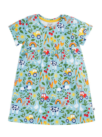 Frugi Jurk "Tallie" lichtblauw/meerkleurig