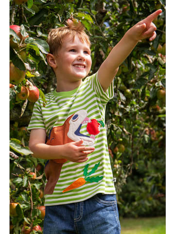 Frugi Shirt in Hellgrün/ Weiß/ Braun
