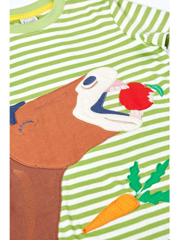 Frugi Shirt lichtgroen/wit/bruin
