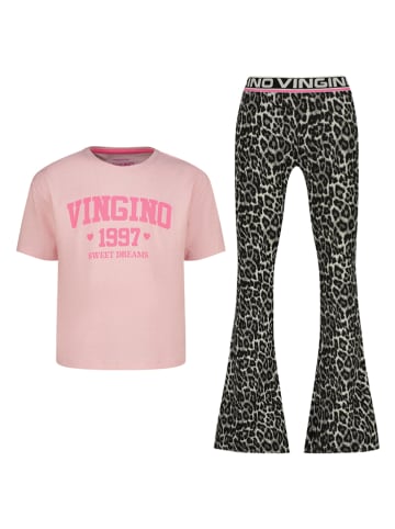 Vingino Pyjama "Weika" in Rosa/ Anthrazit