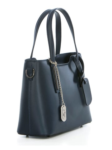 Anna Morellini Leren handtas "Dalila" donkerblauw - (B)28 x (H)22 x (D)8 cm