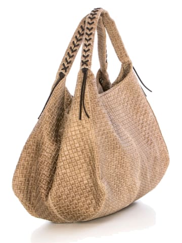 Leder-Shopper "Pitigliano" in Beige - (B)41 x (H)34 x (T)30 cm