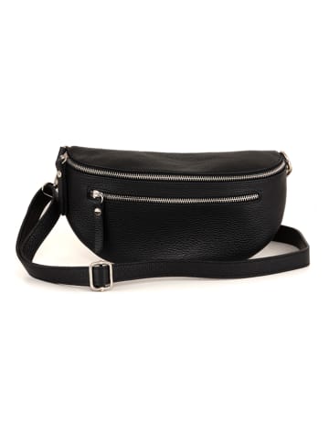 Lucca Baldi Leder-Gürteltasche "Burano" in Schwarz - (B)30 x (H)19 x (T)2 cm