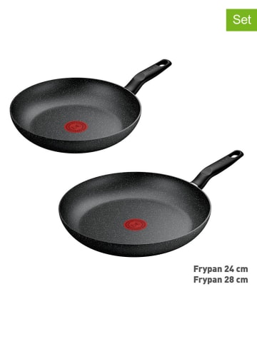 Tefal 2er-Set: Bratpfannen "Dark Essential" in Schwarz