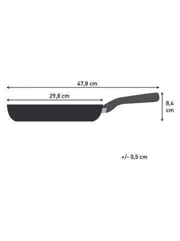 Tefal Patelnia "Ceramic Control Grey" w kolorze czarno-szarym - Ø 28 cm