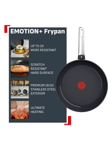 Tefal Braadpan "Emotion+ G7" zwart/zilverkleurig - Ø 28 cm
