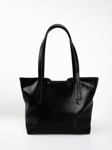 Christian Laurier Leder-Schultertasche "Eden" in Schwarz - (B)38 x (H)23 x (T)15 cm