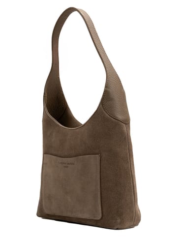 Christian Laurier Leren schoudertas "Calma" taupe - (B)26 x (H)31 x (D)5 cm