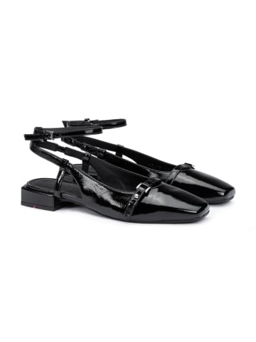 LLOYD Leder-Slingballerinas in Schwarz