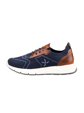LLOYD Leder-Sneaker in Dunkelblau/ Hellbraun