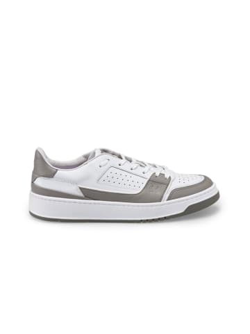 LLOYD Skórzane sneakersy w kolorze biało-szarym