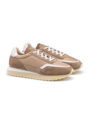LLOYD Leren sneakers lichtbruin/wit