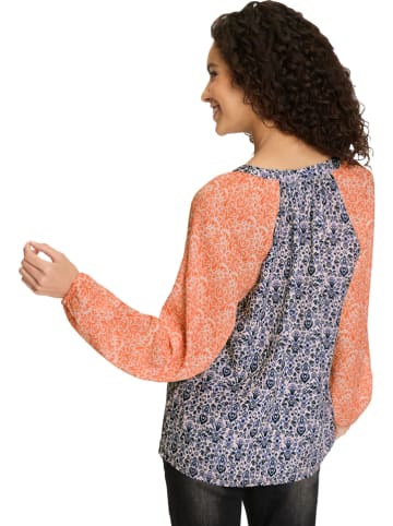 Heine Bluse in Orange/ Blau
