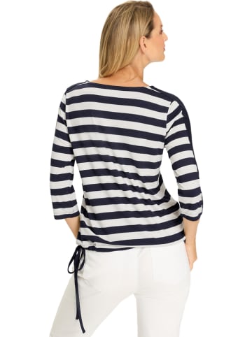 Heine Longsleeve in Dunkelblau/ Weiß