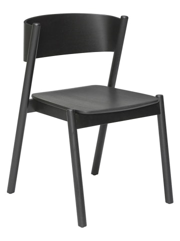 Esszimmerstuhl "Oblique" in Schwarz - (B)55 x (H)80 x (T)51 cm