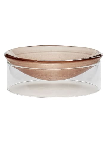 Hübsch Dekoschale "Flow" in Hellbraun - (H)4 x Ø 12 cm