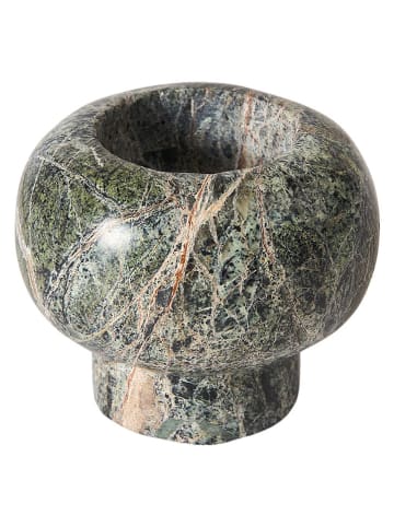 Muubs Teelichthalter "Vita" in Dunkelgrün - (H)6,5 x Ø 7,5 cm