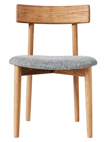 Muubs Eetkamerstoel "Tetra" naturel/lichtgrijs - (B)50 x (H)78 x (D)50,5 cm