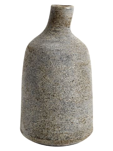 Muubs Vase "Stain" in Grau/ Braun - (H)26 x Ø 14,5 cm