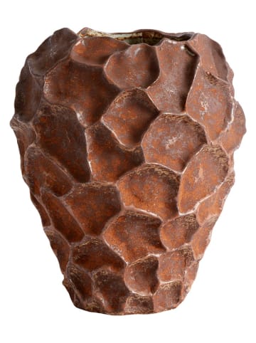 Muubs Vase "Soil" in Rostbraun - (H)21,5 x Ø 18 cm