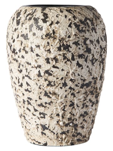 Muubs Vase "Dawn" in Creme/ Schwarz - (H)26,5 x Ø 19 cm