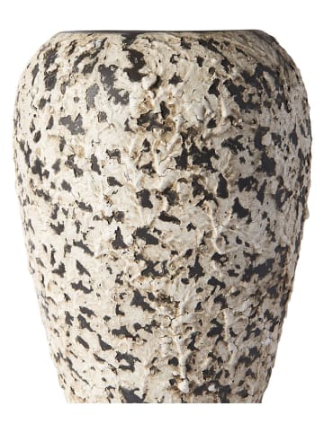 Muubs Vase "Dawn" in Creme/ Schwarz - (H)26,5 x Ø 19 cm
