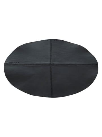 Muubs Leder-Tischset "Camou" in Schwarz - Ø 36 cm