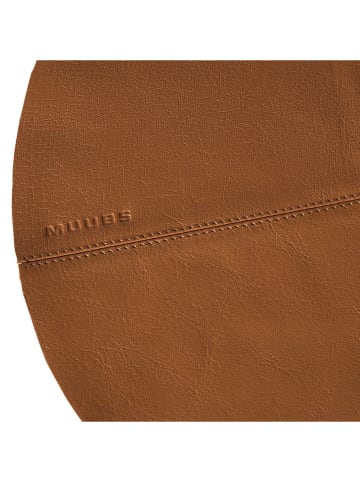 Muubs Skórzana podkładka stołowa "Camou" w kolorze karmelowym - Ø 36 cm