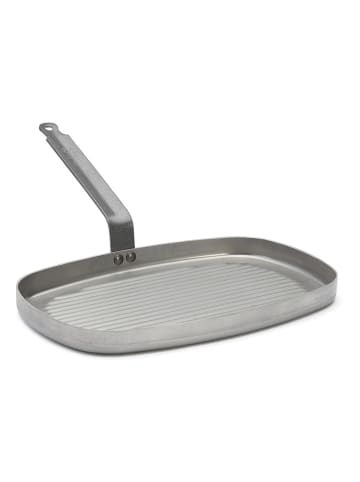 De Buyer Grillpfanne ''Carbone Plus'' in Silber - (L)26 x (B)38 cm