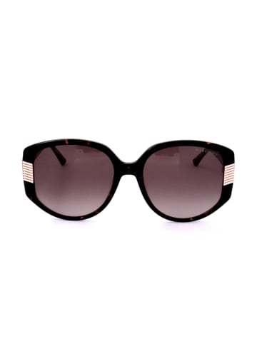 Guess Damskie okulary przeciwsłoneczne w kolorze czarno-brązowym