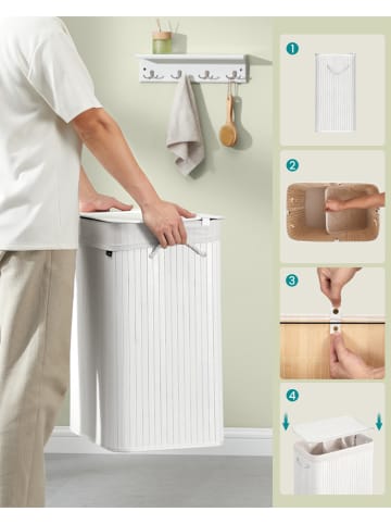 Songmics Wasmand wit - (B)60 x (H)61 x (D)40 cm