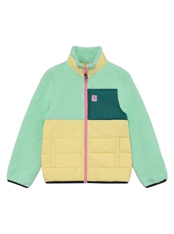 Color Kids Kurtka polarowa w kolorze zielono-żółtym