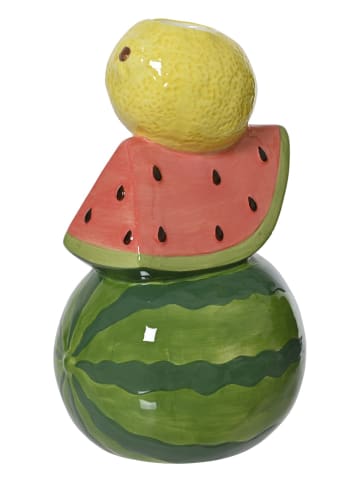 Kaeming Vaas groen/rood/geel - (B)11 x (H)21 x (D)13 cm