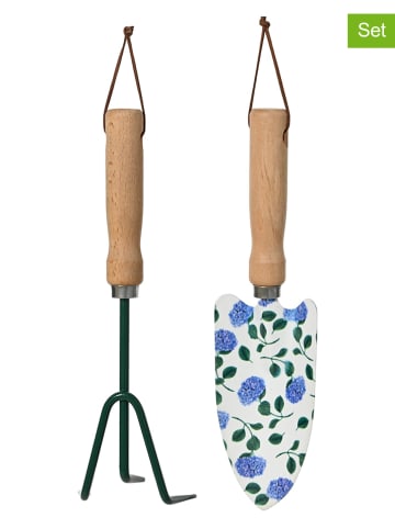 Kaeming 2-delige tuingereedschapset beige/wit/blauw - (L)28,5 cm