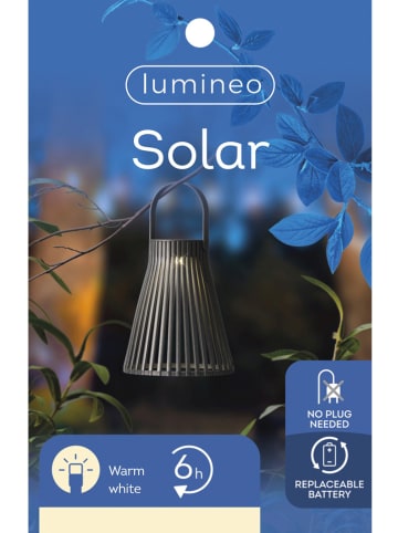 Kaeming LED-Solar-Laterne in Schwarz - (H)18,5 x Ø 14,5 cm