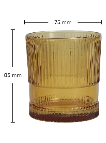 Fortessa 4-delige set: waterglazen "NoHo" geel - 250 ml