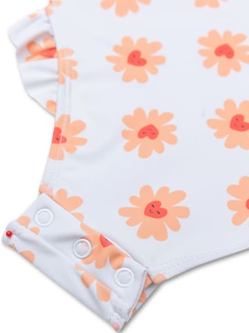 Swim Essentials Strój kąpielowy "Floral Love" w kolorze białym