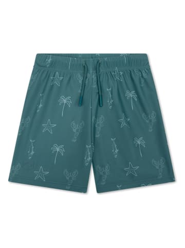 Swim Essentials Szorty kąpielowe "Feeling Beachy" w kolorze zielonym