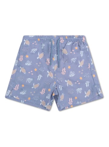 Swim Essentials Szorty kąpielowe "Coral Bliss" w kolorze niebieskim